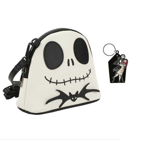 Nightmare Before Christmas Jack Skellington Crossbody Purse with Keychain - Picture 1 of 10